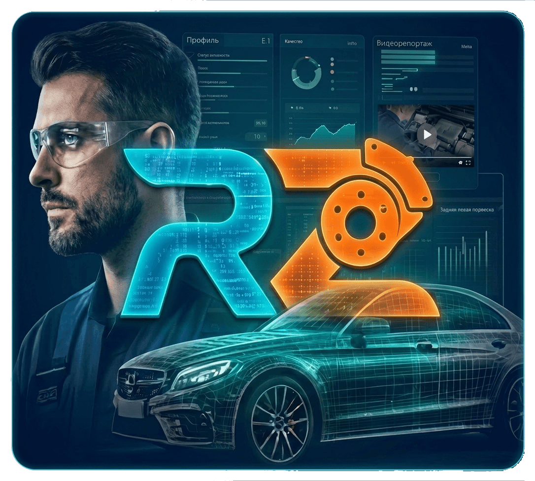 Механик в цеху с цифровыми интерфейсами REMZONA